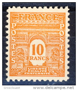 Francia 1944 S N. 629 F. 10 Arancio Arco Di Trionfo 1a Serie MNH GO Catalogo € 38,50 - Nuovi