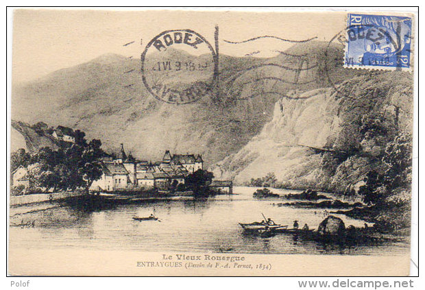 ENTRAYGUES - Le Vieux Rouergie -Dessin De F.A. Pernot  1834  (85338) - Autres & Non Classés