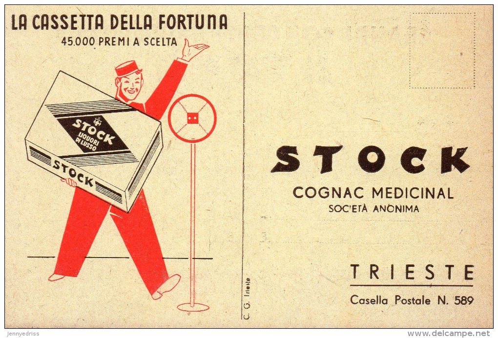 TRIESTE   ,  STOCK   COGNAC  , Pubblicitaria ,  Liquori - Trieste