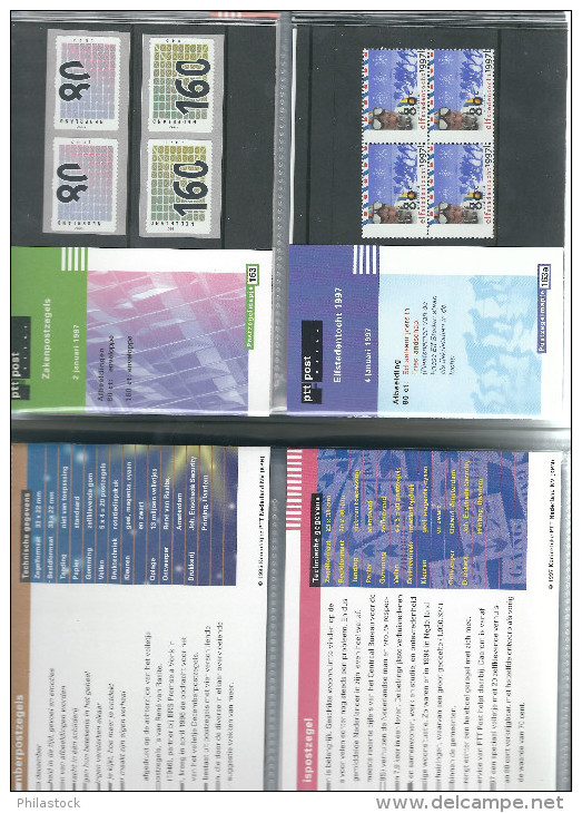 PAYS BAS collection entre 1982 & 1996 ** dans livret des Postes d´origine en 2 volumes cuir pleine peau