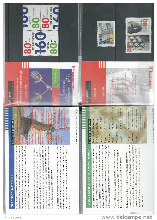 PAYS BAS collection entre 1982 & 1996 ** dans livret des Postes d´origine en 2 volumes cuir pleine peau