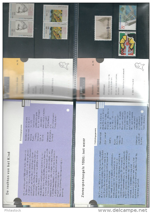 PAYS BAS collection entre 1982 & 1996 ** dans livret des Postes d´origine en 2 volumes cuir pleine peau