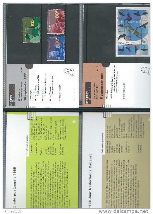 PAYS BAS collection entre 1982 & 1996 ** dans livret des Postes d´origine en 2 volumes cuir pleine peau