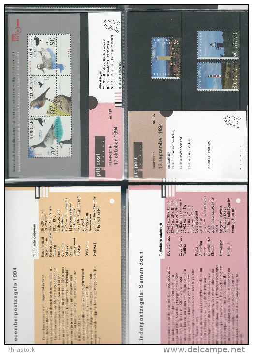 PAYS BAS collection entre 1982 & 1996 ** dans livret des Postes d´origine en 2 volumes cuir pleine peau