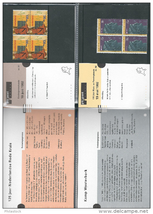 PAYS BAS collection entre 1982 & 1996 ** dans livret des Postes d´origine en 2 volumes cuir pleine peau