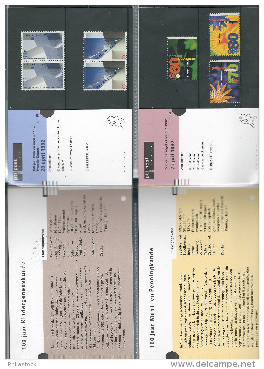 PAYS BAS collection entre 1982 & 1996 ** dans livret des Postes d´origine en 2 volumes cuir pleine peau