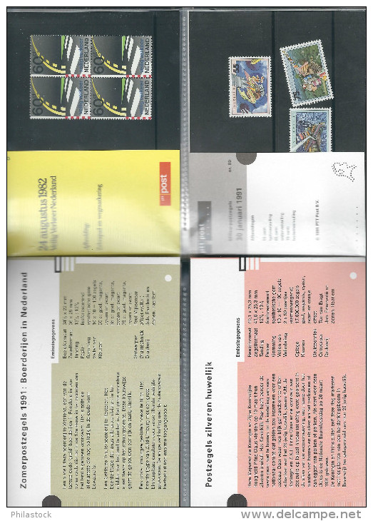 PAYS BAS collection entre 1982 & 1996 ** dans livret des Postes d´origine en 2 volumes cuir pleine peau