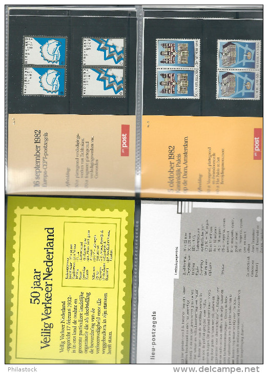 PAYS BAS collection entre 1982 & 1996 ** dans livret des Postes d´origine en 2 volumes cuir pleine peau