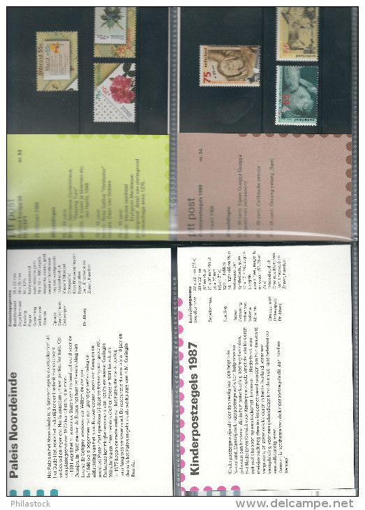 PAYS BAS collection entre 1982 & 1996 ** dans livret des Postes d´origine en 2 volumes cuir pleine peau