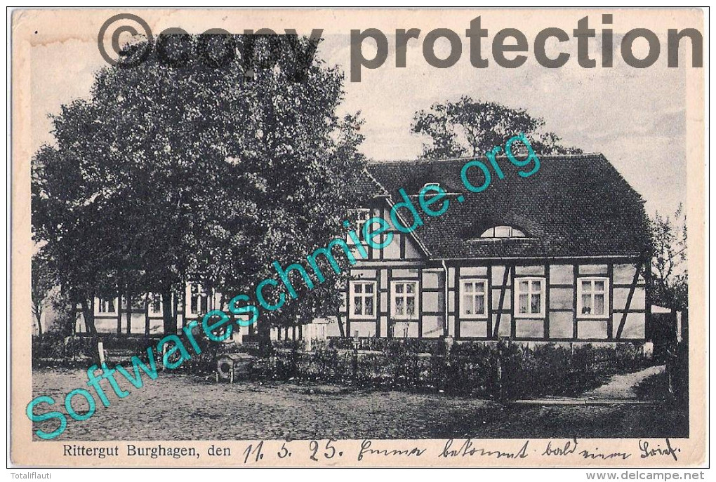 Rittergut BURGHAGEN Bei Perleberg Prignitz Fachwerk Herrenhaus 12.5.1925 Gelaufen - Perleberg