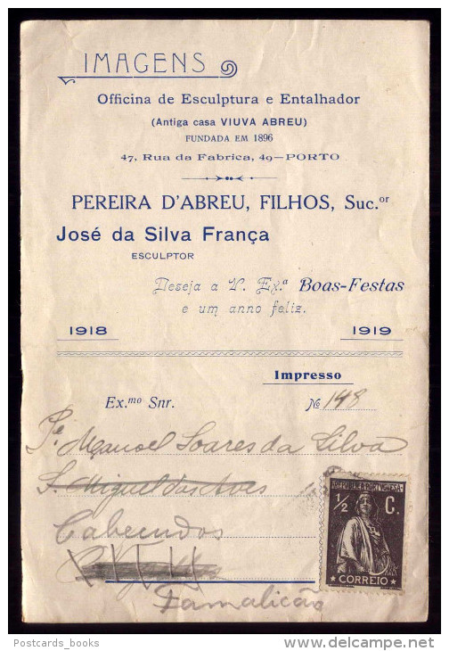Immaculada Conceição Venera Em POYARES Da REGOA (Poiares Da Regua - Vila Real). Folheto Publicidade 1918 - Vila Real