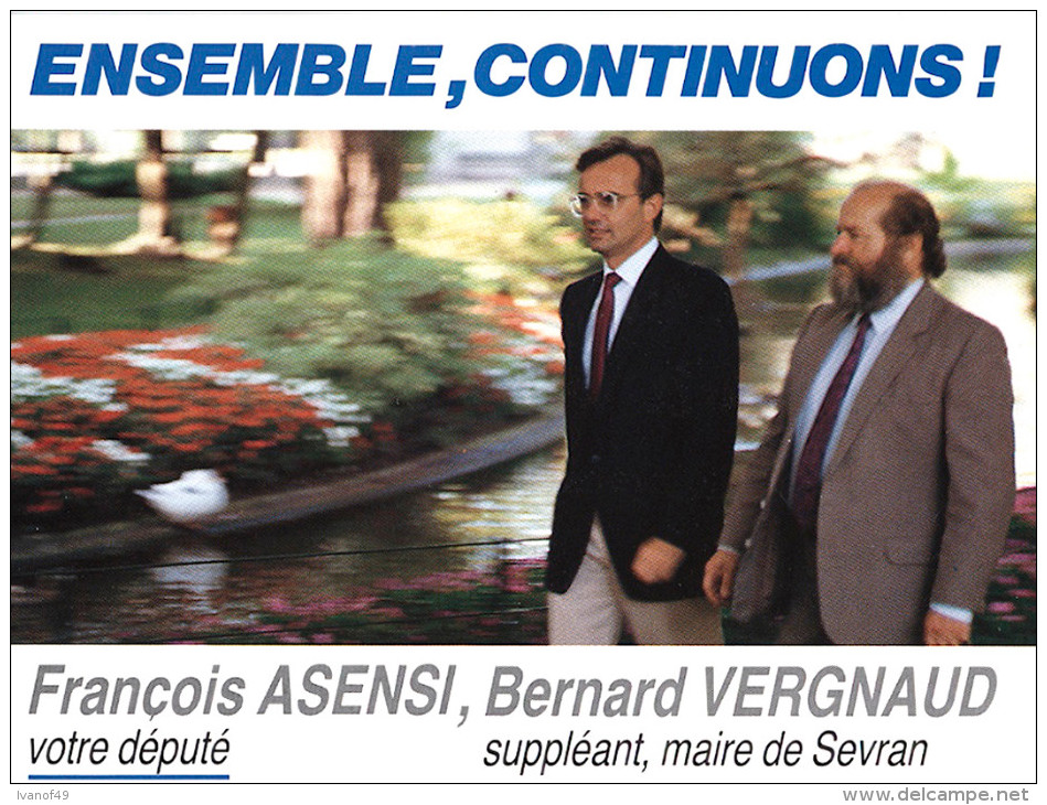 FRANCOIS ASENSI - Ensemble, Continuons ! François Asensi, Bernard Vergnaud - Personnages