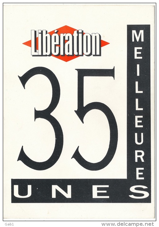 Journaux -- Carte Reclame  " Liberation " 35 Meilleurs Unes - Pubblicitari