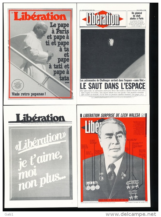 Journaux -- Carte Reclame  " Liberation " 35 Meilleurs Unes - Publicité