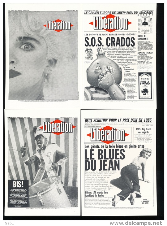 Journaux -- Carte reclame  " Liberation " 35 Meilleurs Unes