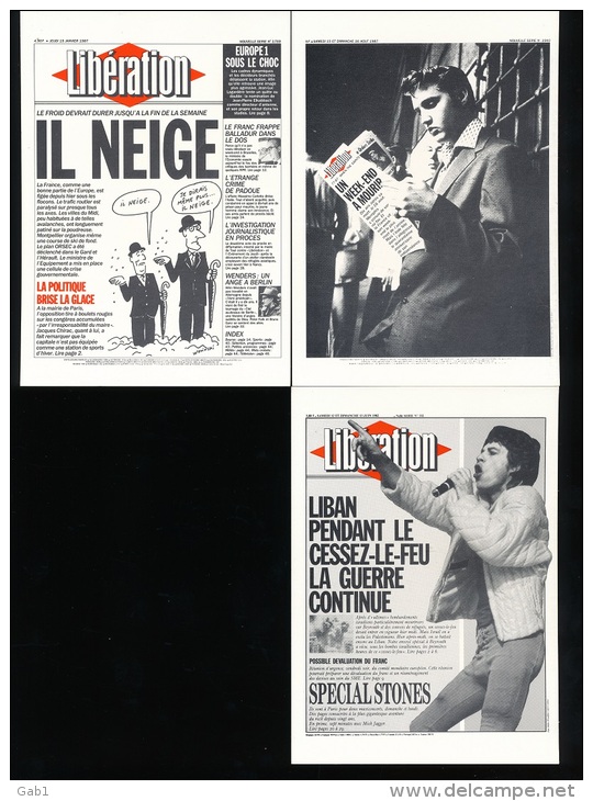 Journaux -- Carte reclame  " Liberation " 35 Meilleurs Unes