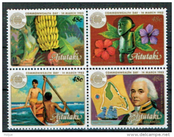 Aitutaki 1983 Commonwealth-Tag Michel N° 456-59 Postfrisch MNH - Aitutaki