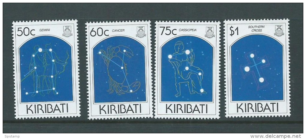 Kiribati 1995 Night Sky / Constellations Set 4 MNH , Small Gum Faults - Kiribati (1979-...)