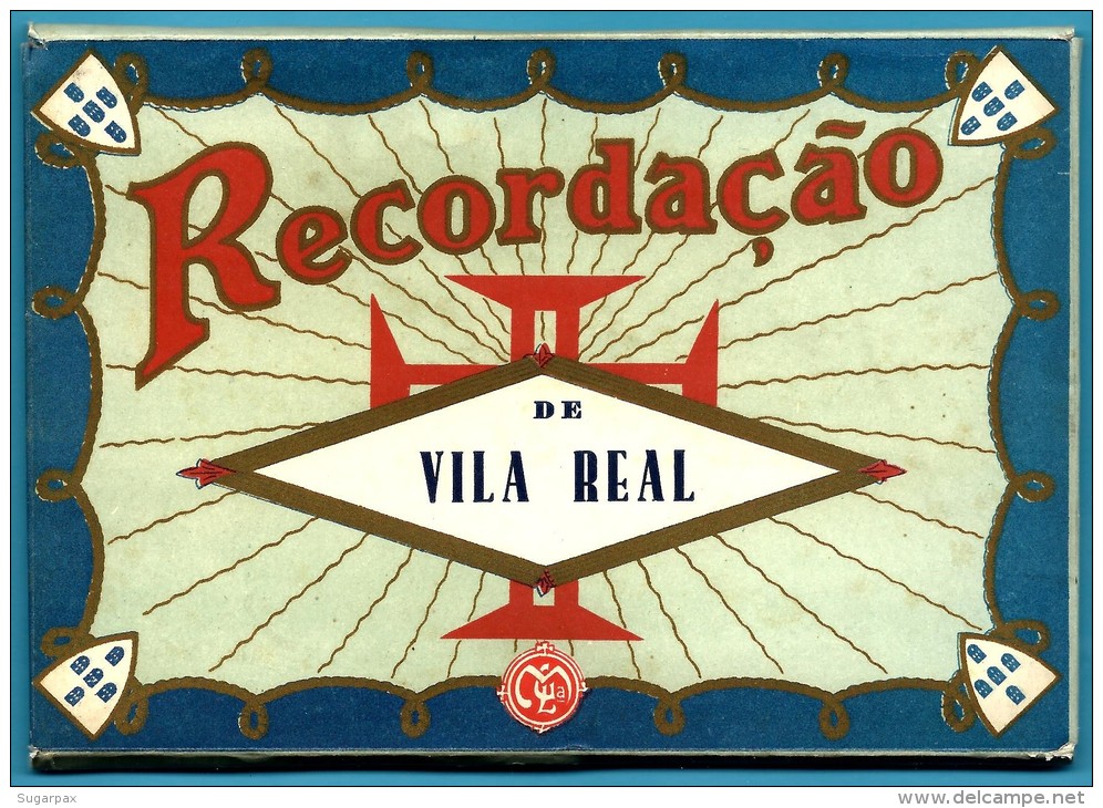 Recordação De VILA REAL - Carteira C/ 12 Postais - Ed. Livraria E Papelaria BRANCO - Portugal - 15 Scans - Vila Real