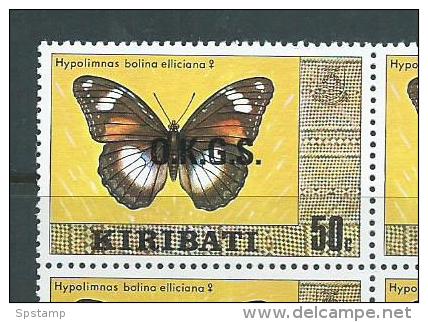 Kiribati 1981 Watermark Officials 50c Moth MNH - Kiribati (1979-...)