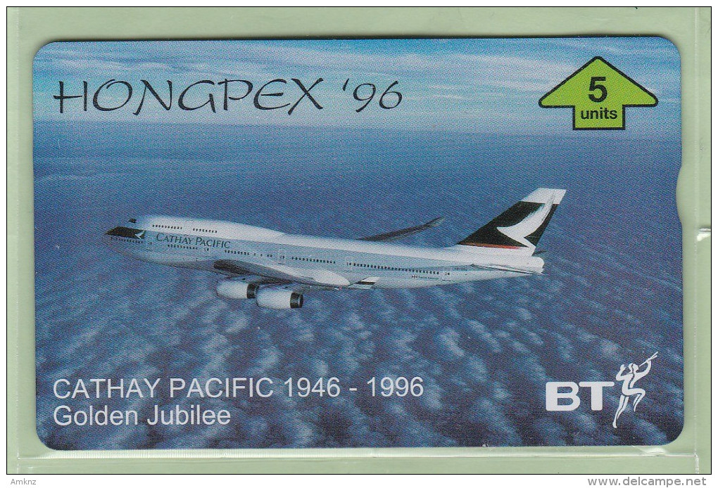 UK - BT General - 1996 Cathy Pacific - 5u Boeing B747-400 - BTG659 - Mint - Bt Thematische Uitgaven Van Burgerlijke Vliegtuigen