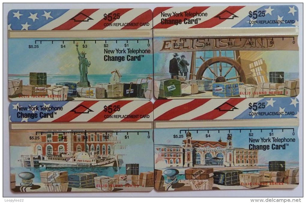 USA - L&G - Nynex - Set Of 4 Cards - Ellis Island Series - Mint - [1] Tarjetas Holográficas (Landis & Gyr)