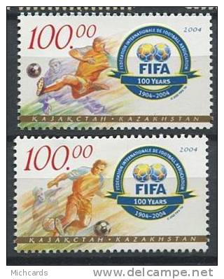 102 KAZAKHSTAN 2004 - FIFA Football Logo Joueur - Neuf Sans Charniere (Yvert 404/05) - Kazakhstan