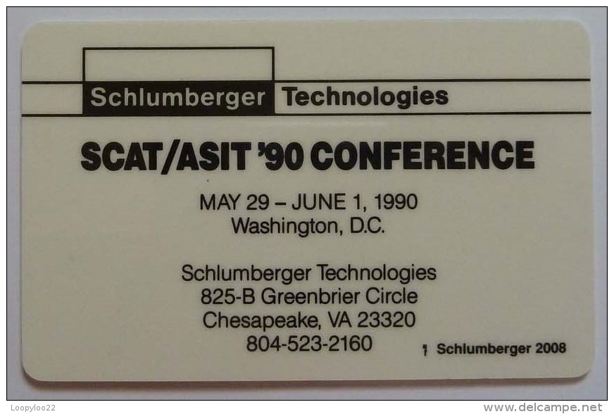USA - Comsat Smart Card Cruise - Chip - Schlumberger - Asit ´90 Conference - Rare - Used - [2] Chip Cards