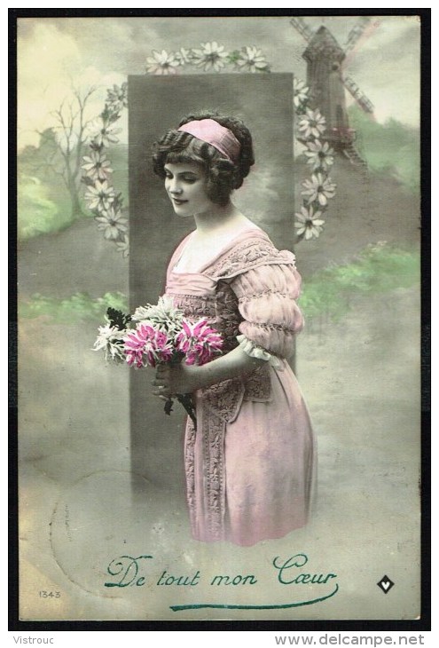 Jeune Femme Avec Fleurs - Circulé - Circulated - Gelaufen - 1912. - Femmes