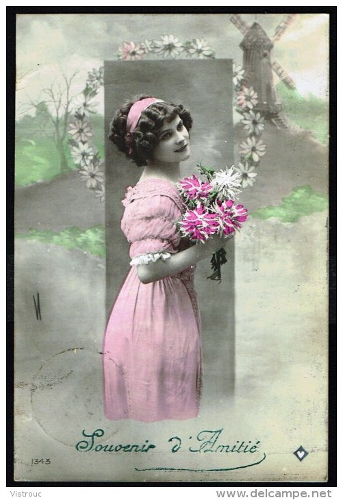 Jeune Femme Avec Fleurs - Circulé - Circulated - Gelaufen - 1912. - Femmes