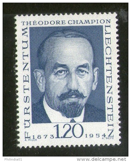 Liechtenstein 1968-69 Theodore Champio Pioneers Of Philatelic Sc 451 MNH # 2963 - Unused Stamps