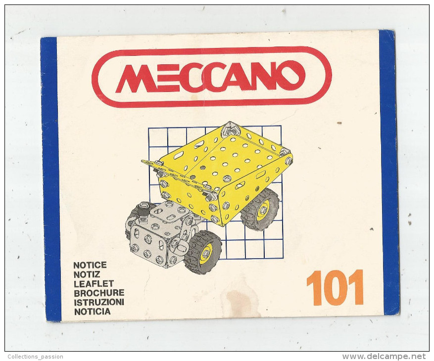 G-I-E , Notice , Brochure , MECCANO 101 , 2 Scans ,  Frais Fr : 1.95€ - Meccano