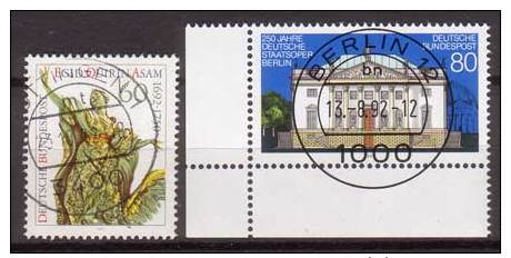 BRD , 1992 , Mi.Nr. 1624 / 1625 O - Gebraucht