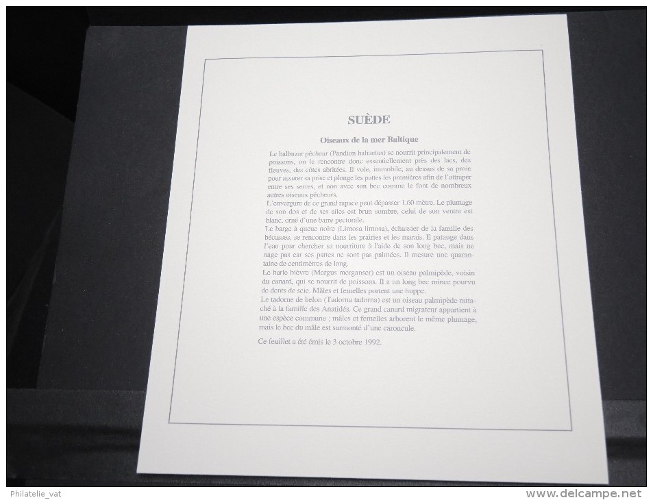 SUEDE -  Bloc Luxe Avec Texte Explicatif - Belle Qualité - À Voir -  N° 11693 - Blocks & Sheetlets