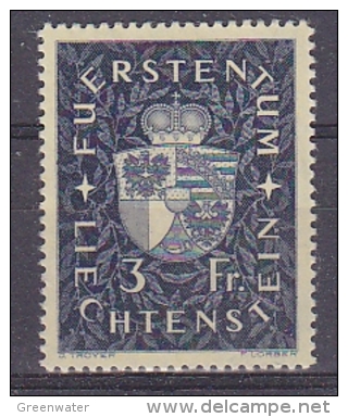 Liechtenstein 1939 Freimarken 3Fr Almost Mnh (27578) - Unused Stamps