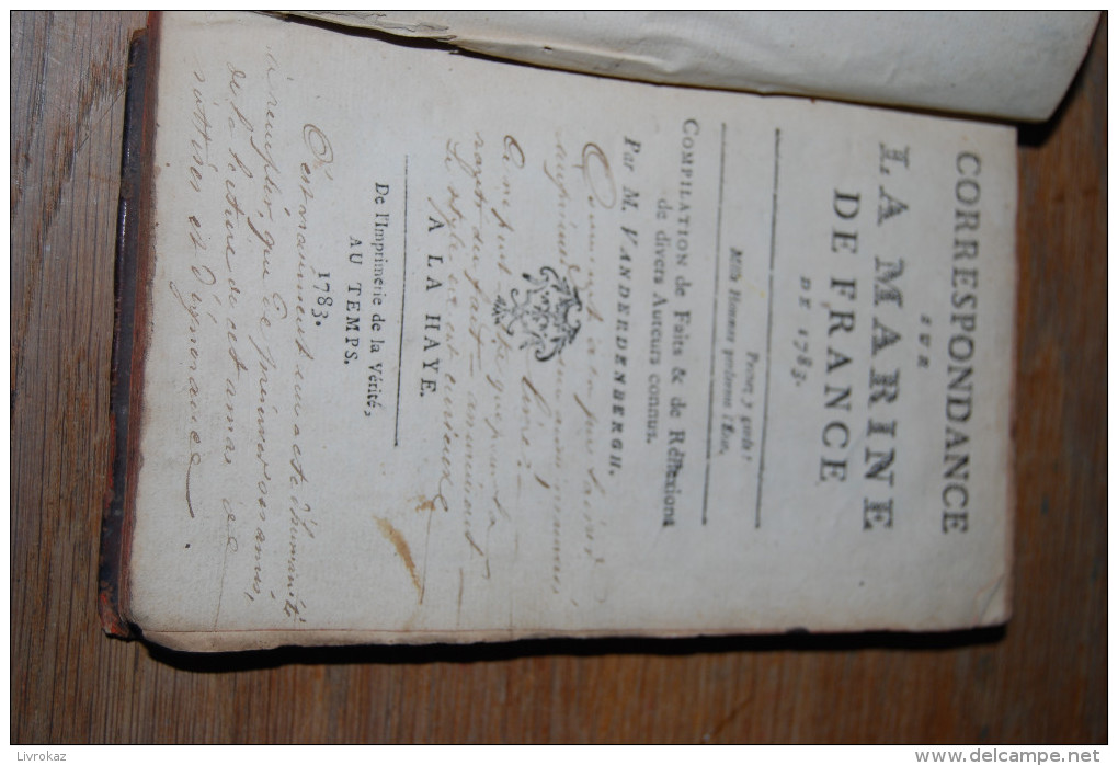 Correspondance Sur La Marine De France 1783 Compilation De Faits & De Réflexions De Divers Auteurs... Par Vanderdenbergh - 1701-1800