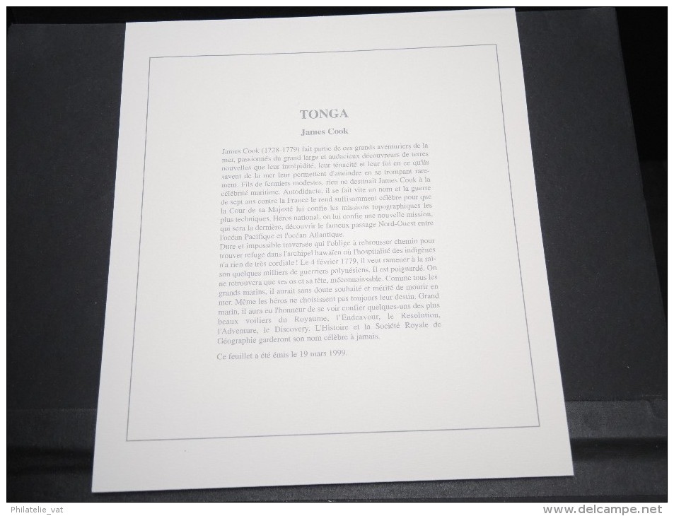 TONGA -  Bloc Luxe Avec Texte Explicatif - Belle Qualité - À Voir -  N° 11744 - Tonga (1970-...)