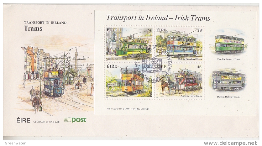 Ireland 1987 Irish Trams M/s FDC (F5097F) - FDC