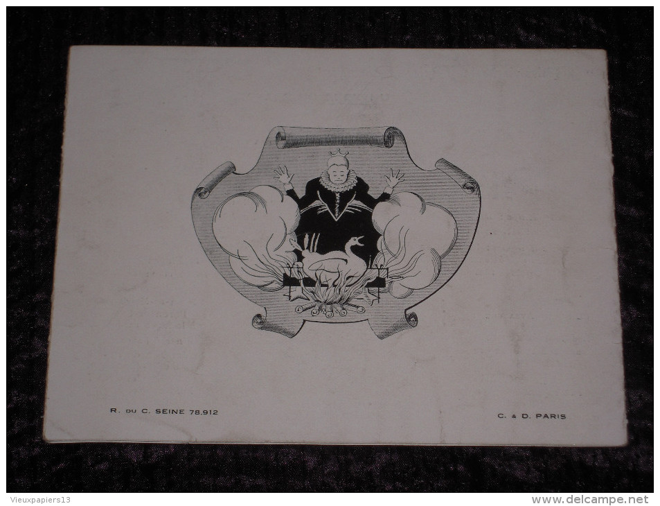 Joli Dépliant Publicitaire Illustré 1926 Rotisserie De La Reine Pédauque, Paris - L'Invitation Au Voyage - Publicités
