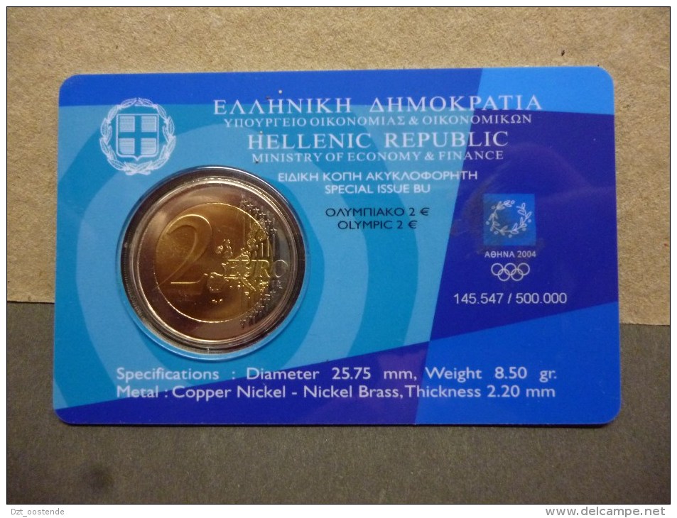 GRIEKENLAND COIN CARD 2004 OLYMPICS - Grèce