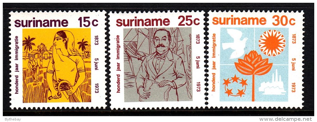 Surinam MNH Scott #402-#404 Set Of 3 Centenary Of Immigrants From India - Surinam