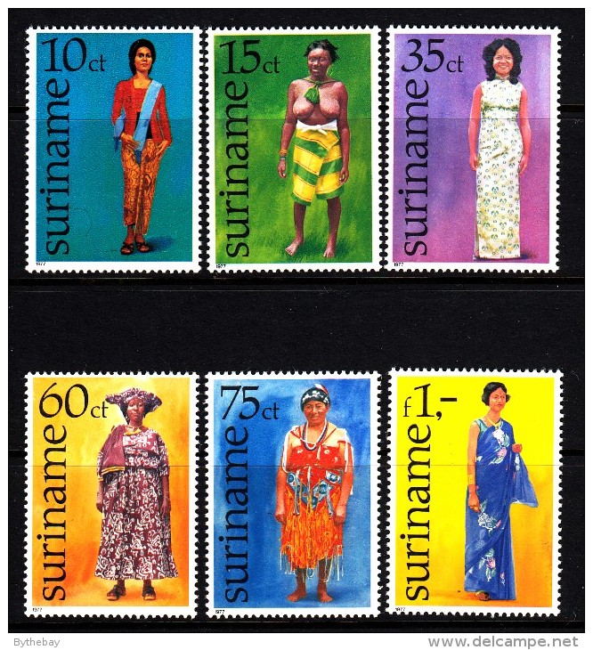 Surinam MNH Scott #465-#470 Set Of 6 Traditional Surinamese Women's Dresses - Surinam