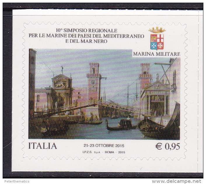 ITALY, 2015, MNH, SEAPOWER SYMPOSIUM, BOATS, GONDOLAS, CANALS, 1v - Barche