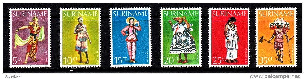 Surinam MNH Scott #524-#529 Set Of 6 Dancing Costumes: Java, Forest Negro, Chinese, Creole, Native Indian, Hindu - Surinam