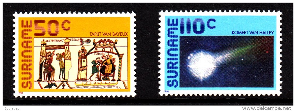 Surinam MNH Scott #747-#748 Set Of 2 Halley's Comet - Suriname