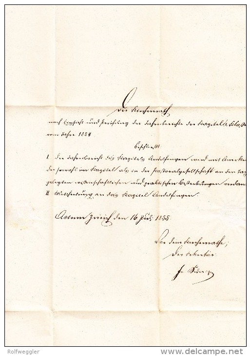 Heimat ZH ZÜRICH 20.7.1855 1-Kreis Stempel Auf Brief Ohne Marke - Lettres & Documents