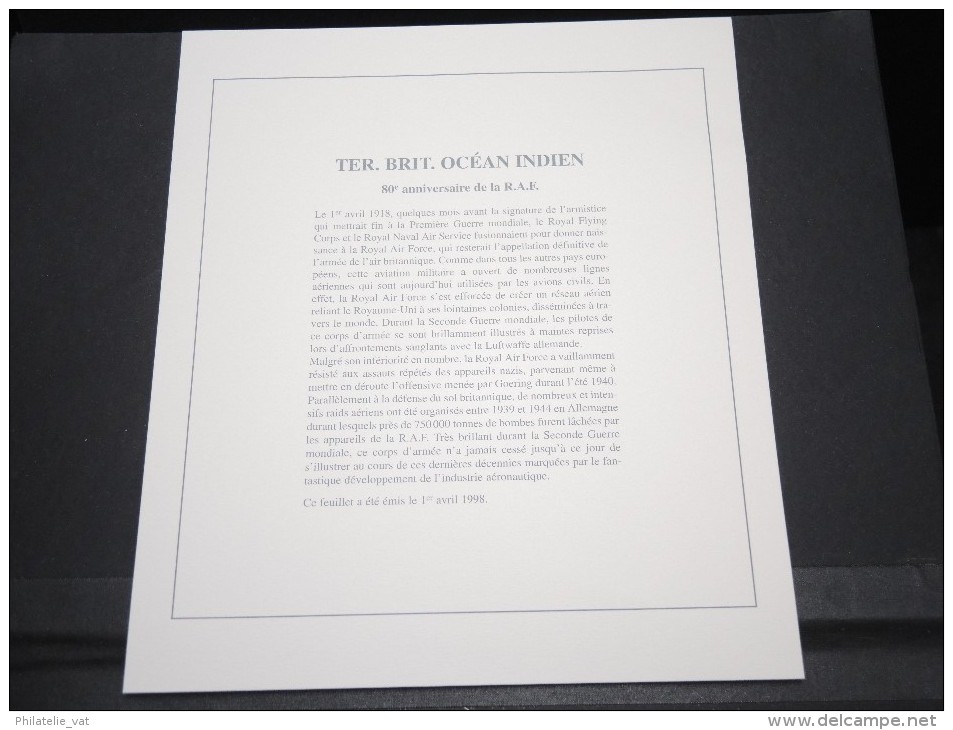 TER. BRIT. OCEAN INDIEN -  Bloc Luxe Avec Texte Explicatif - Belle Qualité - À Voir -  N° 11752 - Altri & Non Classificati