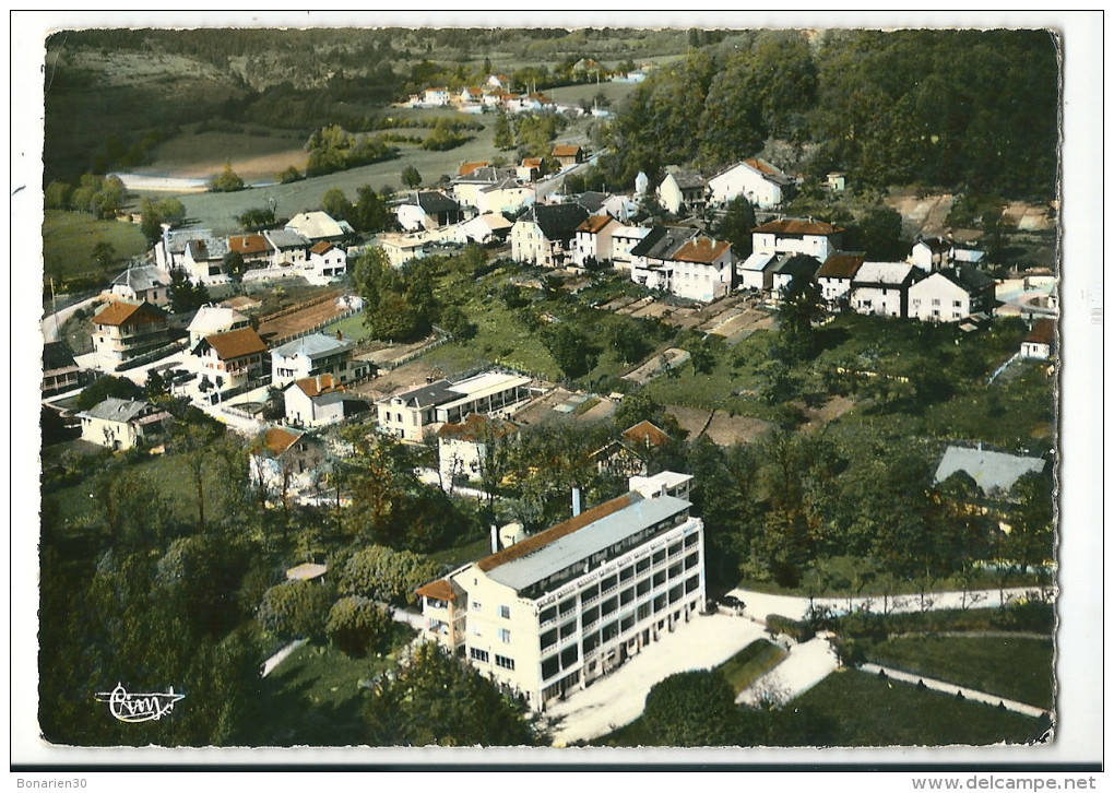 CPSM 01 HAUTEVILLE-LOMPNES  VUE GENERALE AERIENNE - Hauteville-Lompnes