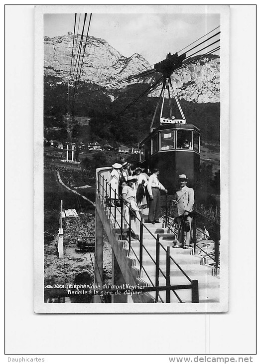 VEYRIER Du LAC - Lot De 2 CPSM En TBE - : Le Téléphérique Et La Nacelle à La Gare De Départ - 2 Scans - Veyrier