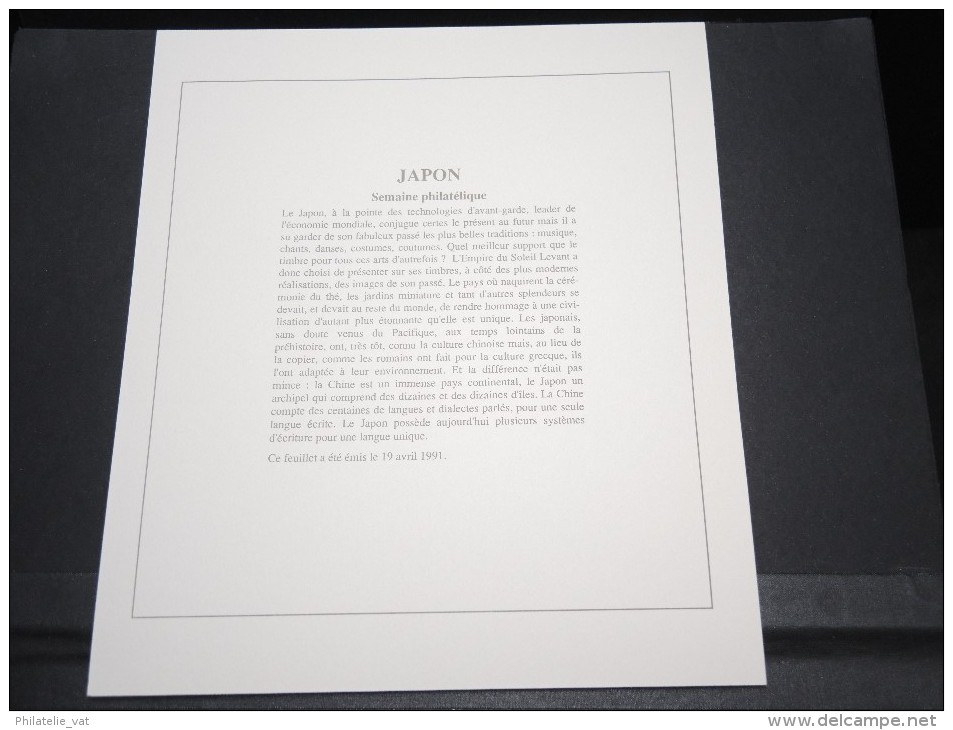 JAPON - Bloc Luxe Avec Texte Explicatif - Belle Qualité - À Voir -  N° 11779 - Blokken & Velletjes